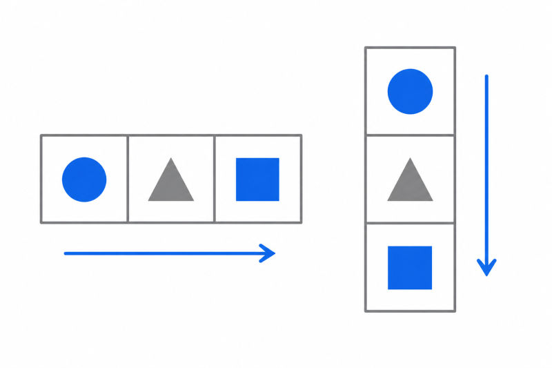 Illustration showing how row and column rules interact in a 3x3 abstract reasoning matrix
